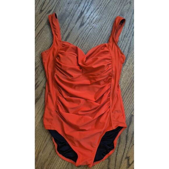 Delta Burke Swimwear Plus Size Shaping Slimming One Piece Swimsuit Size 22W - Picture 1 of 4